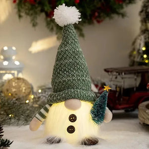 Glowing Knitted Gnome Doll with LED Light – Christmas Decoration Gift