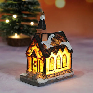 LED Christmas Miniature House Night Light – Festive Decor