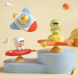 Baby Airplane Suction Spinner Toy – Bath & Sensory Learning Toy