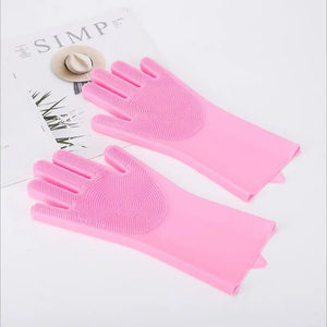 Pet Grooming Gloves – Silicone Bathing & Cleaning Gloves for Dogs and Cats