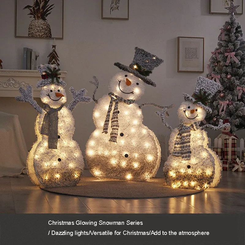 Lighted LED Christmas Snowman Decoration for Home & Garden