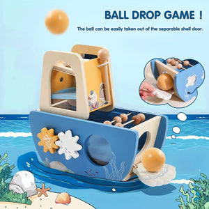 SEO Title: Montessori Wooden Ship Toy – Musical Sensory Learning Toy for Babies