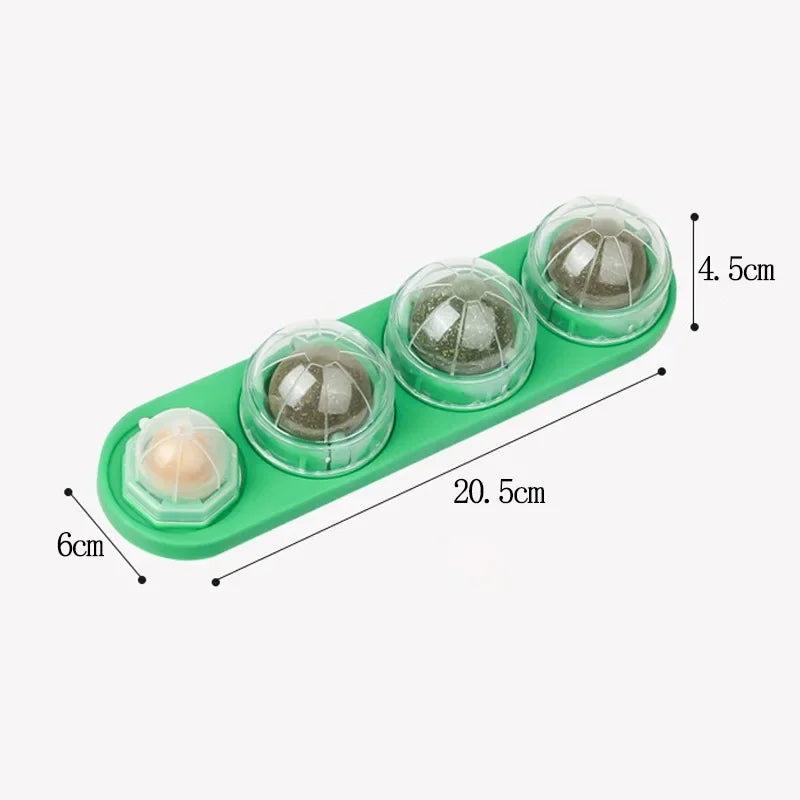 4-in-1 Catnip Silvervine Ball Toy – Teeth Cleaning & Wellness