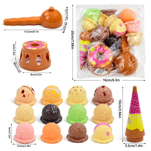 Kids Pretend Play Ice Cream Toy Set – Educational Kitchen Toy for Toddlers