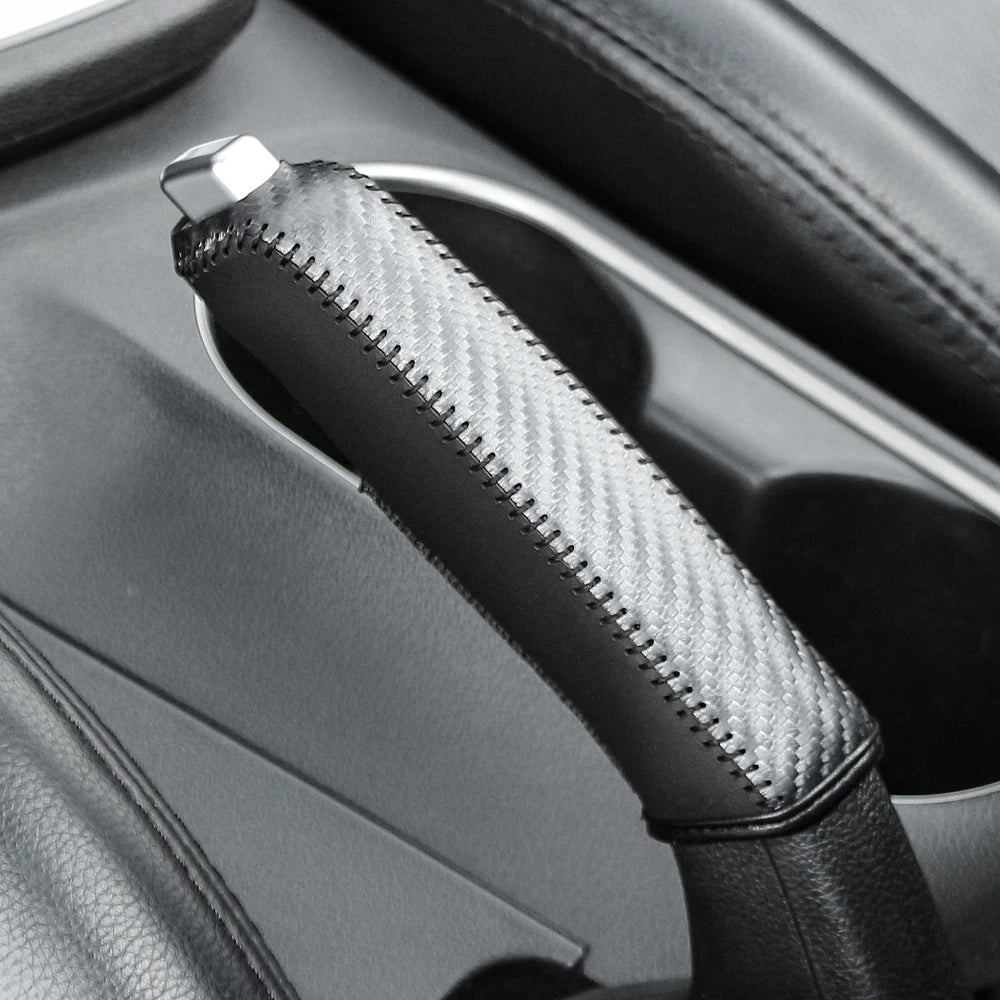 Car Leather Handbrake Cover – Protective Interior Sleeve