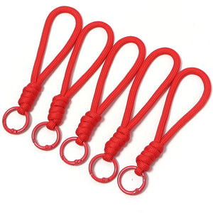 5Pcs Colorful Braided Keychain Lanyard – Anti-Lost Phone & Car Key Strap