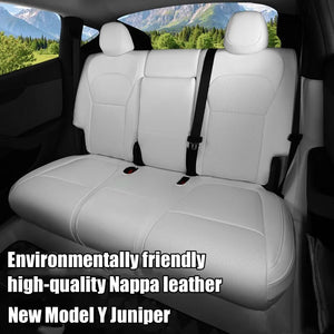 Tesla Model Y Juniper 2025–2026 Nappa Leather Seat Covers – Anti-Stain Interior Accessories