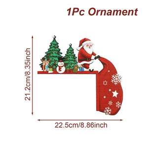 Christmas Door Frame Decor & Wooden Ornaments