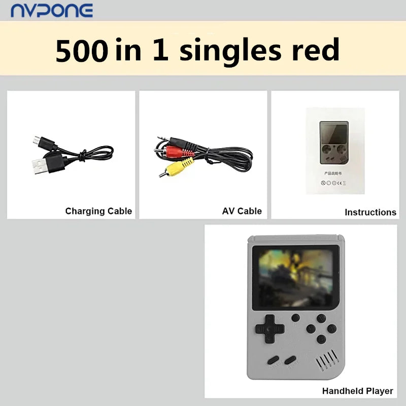 500+ Retro Handheld Game Console – 5-Inch Screen & TV Connectivity