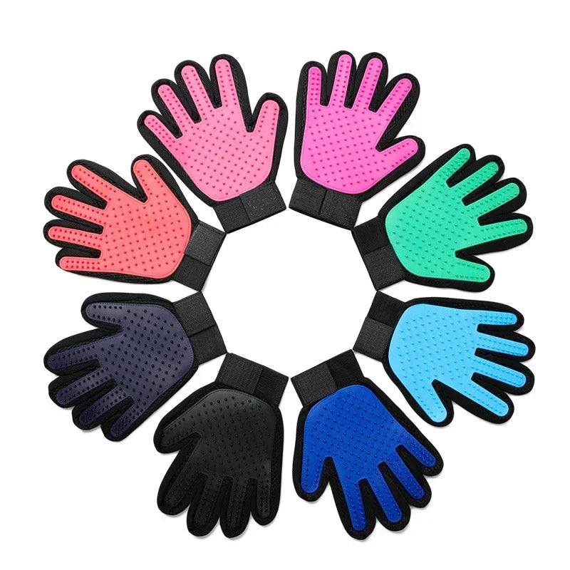 Silicone Pet Grooming Gloves for Dogs & Cats – Hair Remover