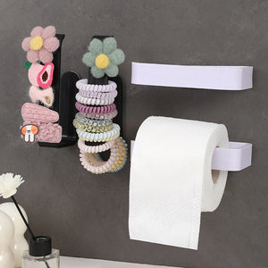 Multifunctional Bathroom Towel Rack – Wall-Mounted Storage Shelf