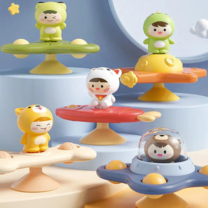 Baby Airplane Suction Spinner Toy – Bath & Sensory Learning Toy