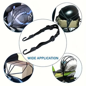 Motorcycle Helmet Cargo Net with Safety Hooks – Elastic Luggage Mesh