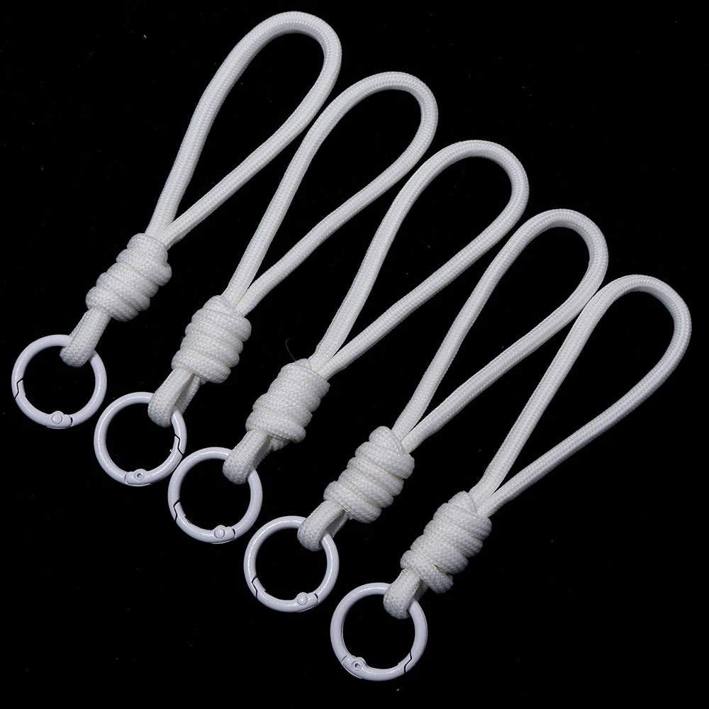 5Pcs Colorful Braided Keychain Lanyard – Anti-Lost Phone & Car Key Strap