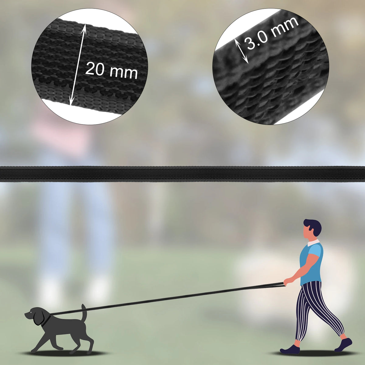 Long Dog Training Leash – 1.5M to 15M for All Dog Sizes
