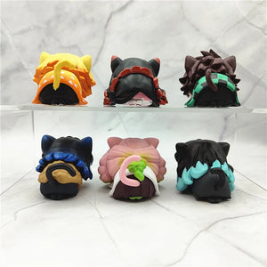 Demon Slayer Mini Figures Set – 6PCS Anime PVC Collectible Toys