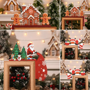 Christmas Door Frame Decor & Wooden Ornaments