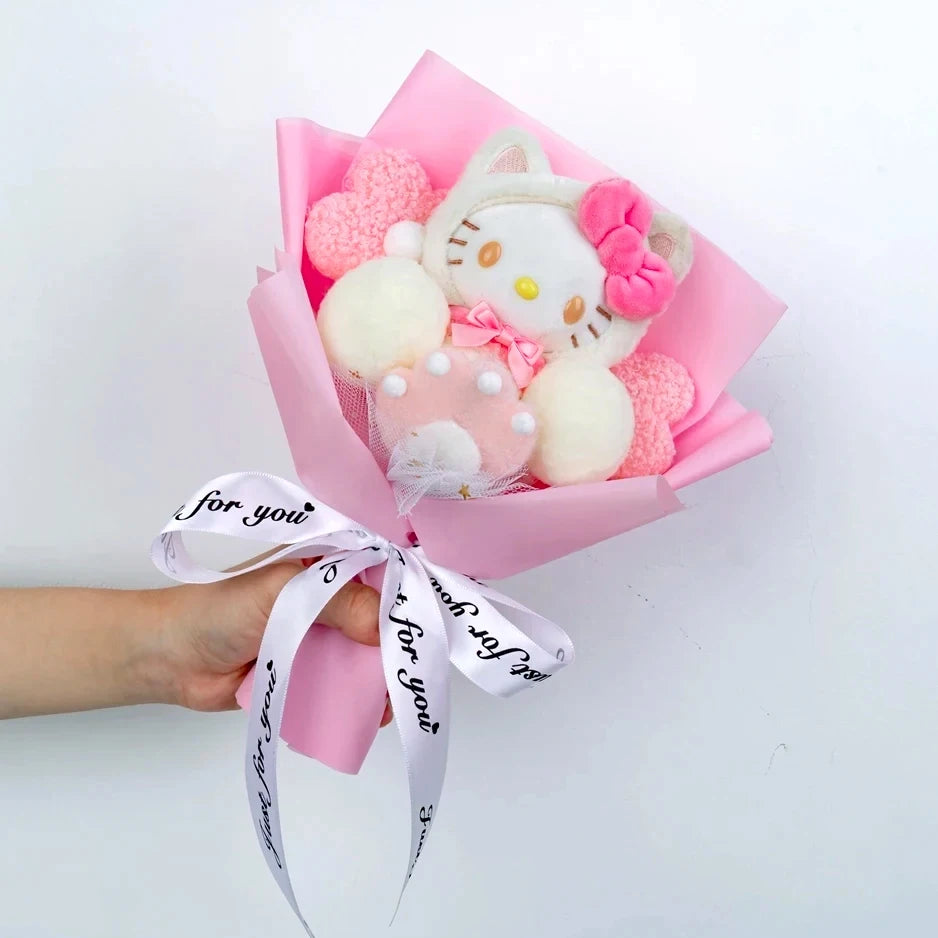 Hello Kitty Plush Bouquet – My Melody, Kuromi & Cinnamoroll Gift