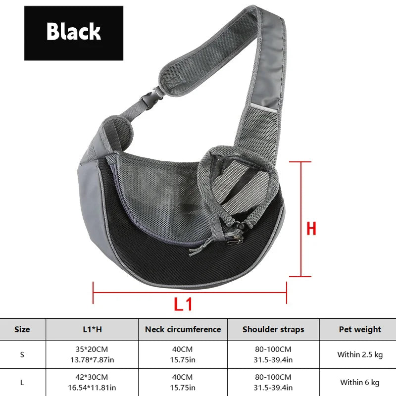 SEO Title: Dog Sling Carrier Backpack – Breathable Mesh Travel Bag for Dogs & Cats