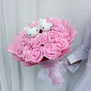 Hello Kitty Plush Bouquet – My Melody, Kuromi & Cinnamoroll Gift