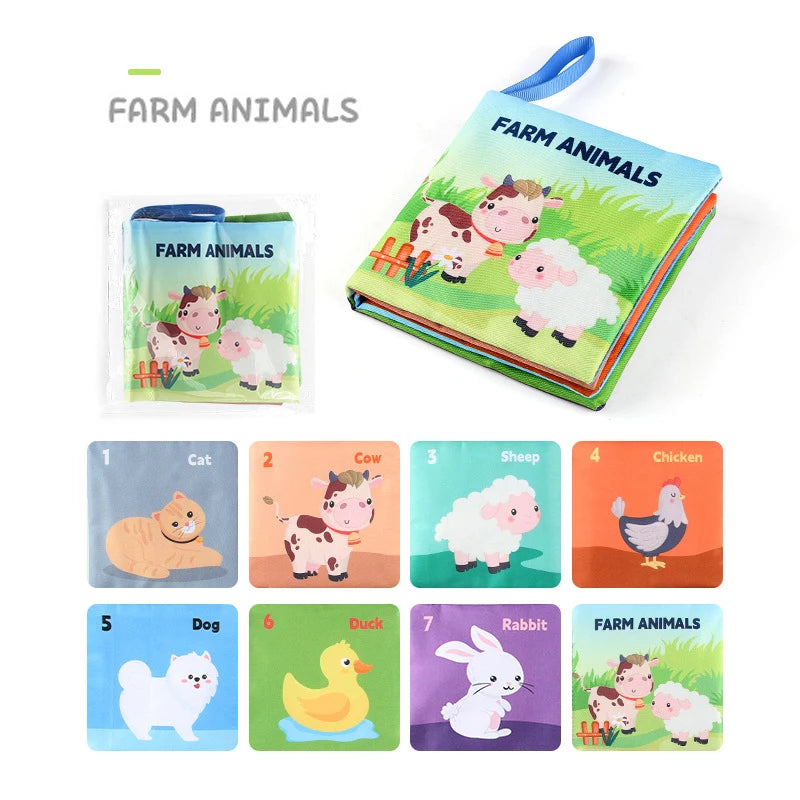 Soft Baby Cloth Book Toy | Montessori 3D Sensory & Early Learning Book