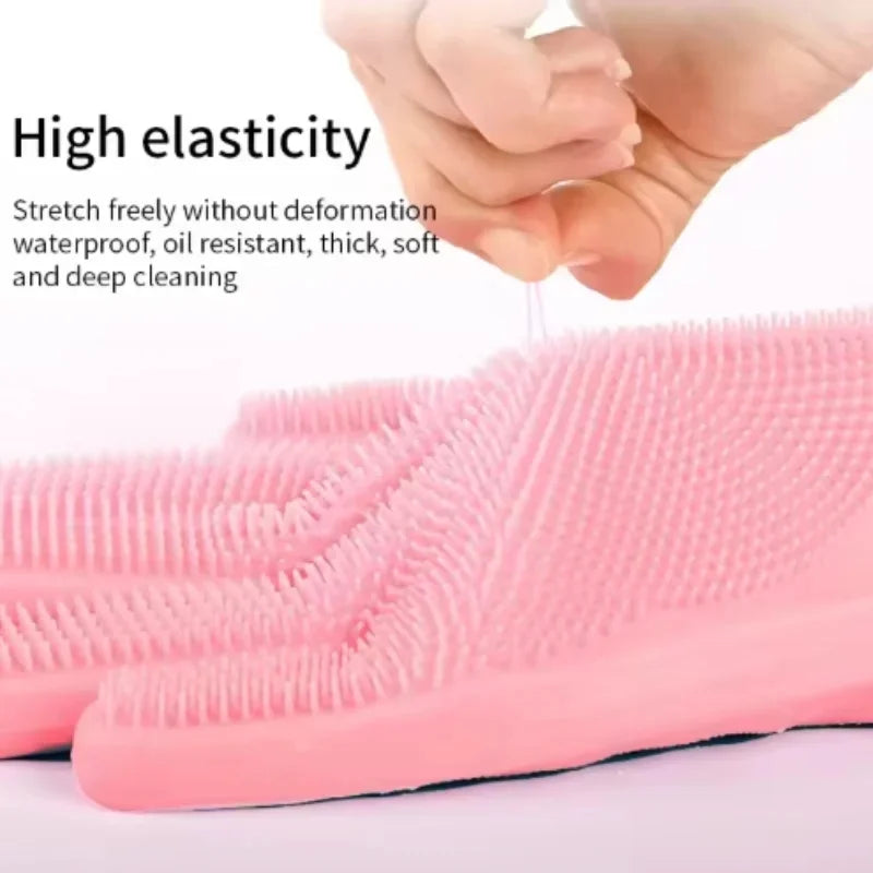 Pet Grooming Gloves – Silicone Bathing & Cleaning Gloves for Dogs and Cats