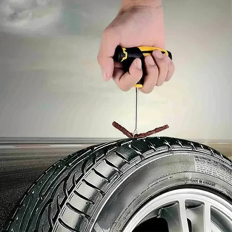 8-Piece Car Tire Puncture Repair Kit – Emergency Tools