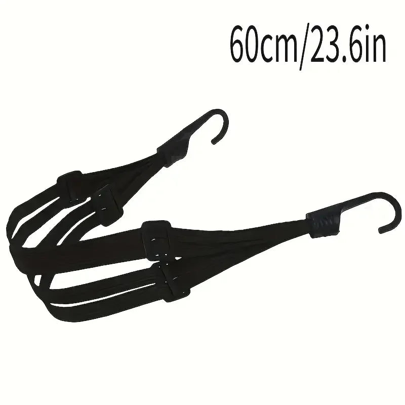 Motorcycle Helmet Cargo Net with Safety Hooks – Elastic Luggage Mesh