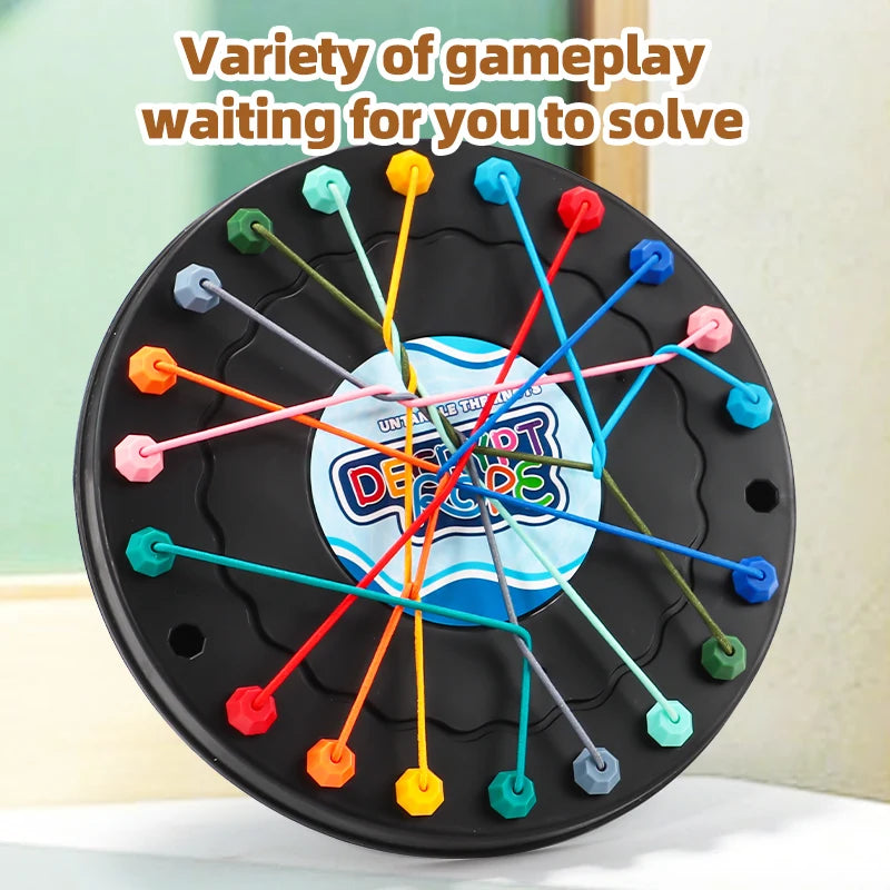 Kids Rope Untangling Puzzle Toy, Educational Brain Game for Ages 3-6
