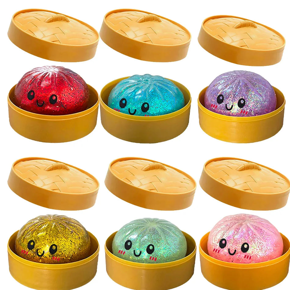 Glitter Dumpling Squishy Toy – Sensory Stress Relief