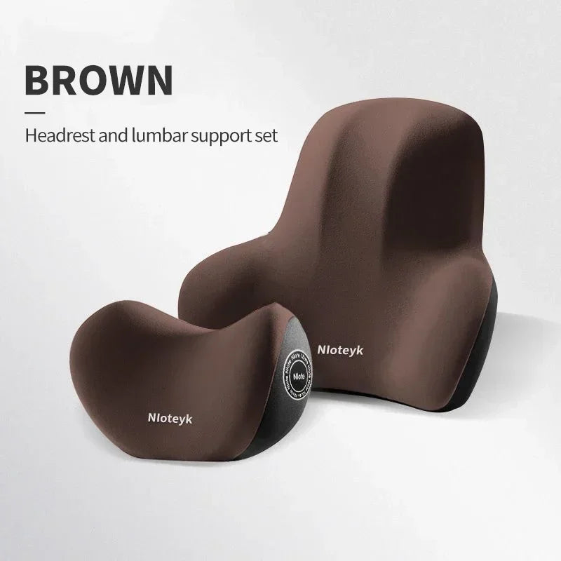 Memory Foam Car Neck & Lumbar Support Cushion