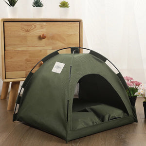 Outdoor Pet House, Breathable and Foldable Tent-Style Pet Cage in Solid Colors, Minimalist Design-Foldable Cat and Dog House