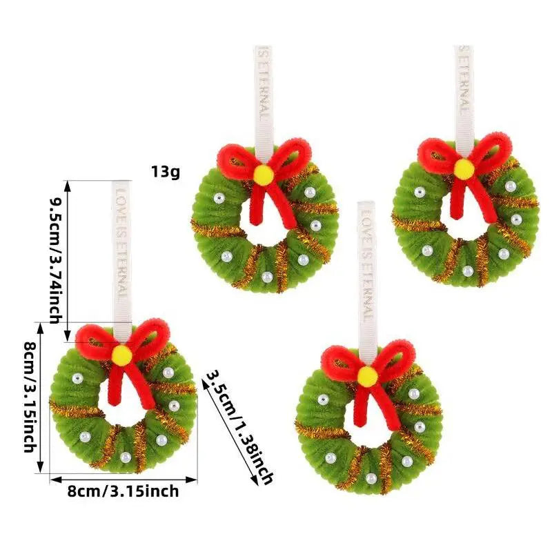 DIY Christmas Tree Ornaments with Pinecones & Mini Wreaths