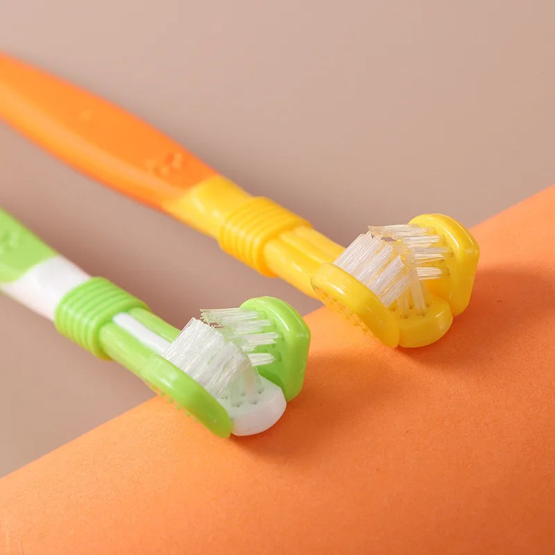 SEO Title: 3-Sided Pet Toothbrush for Dogs & Cats – Teeth Cleaning Tool
