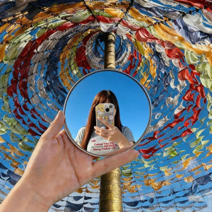Portable Travel Selfie Mirror – Handheld Round Photography Mirror