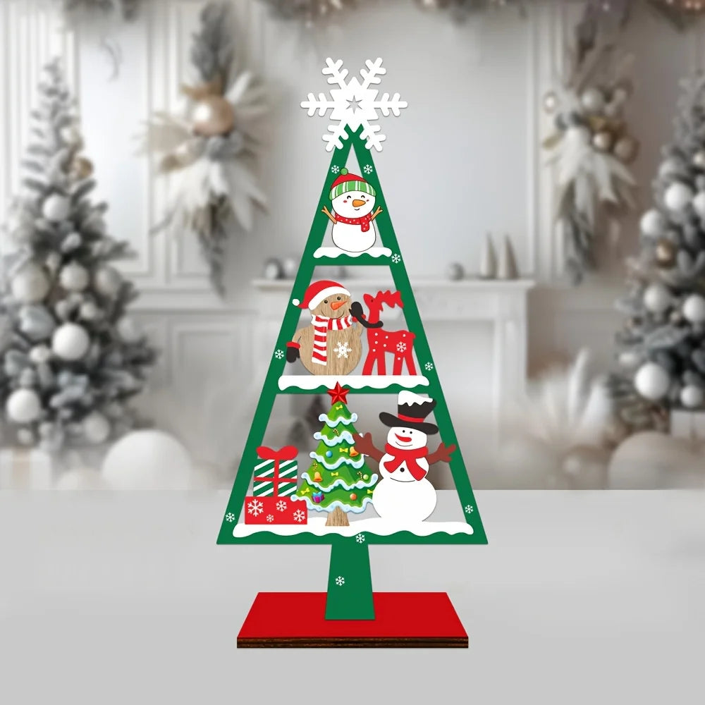 Wooden Christmas Tree Desktop Ornament – Holiday Decor   Meta description likh do