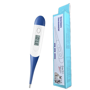 Veterinary Medical Digital Clinical Thermometer Reusable with Flexible Tip for Poultry Houses and Clinic Diagnosis for Pet Use