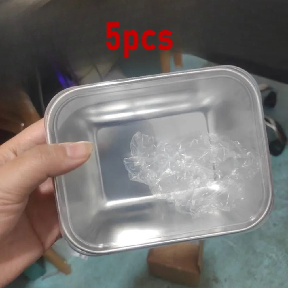 5-Piece Stainless Steel Food Storage Containers – Airtight Lunch Box Set
