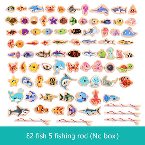 Wooden Magnetic Fishing Toy for Kids – Educational Fish Matching Game