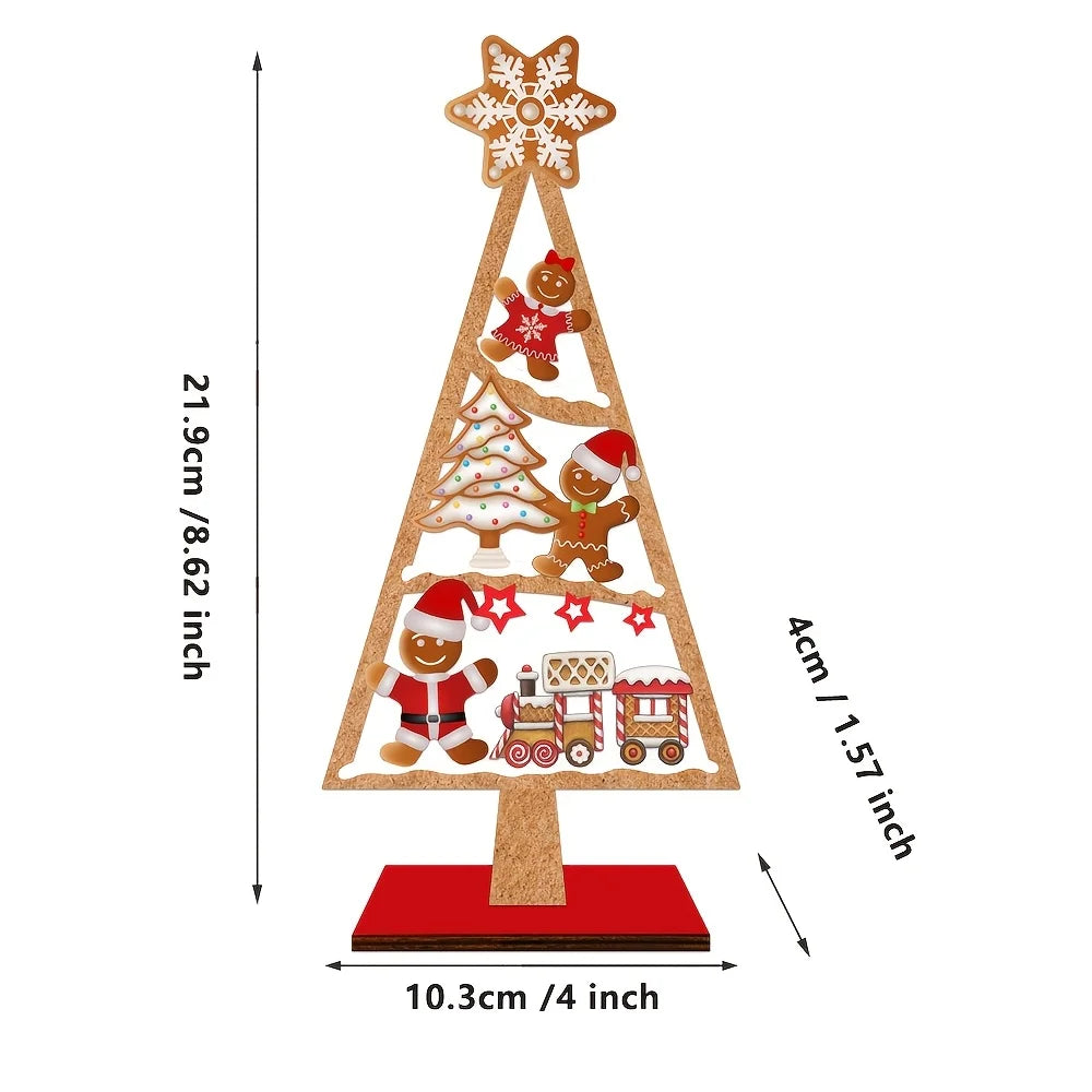 Wooden Christmas Tree Desktop Ornament – Holiday Decor   Meta description likh do