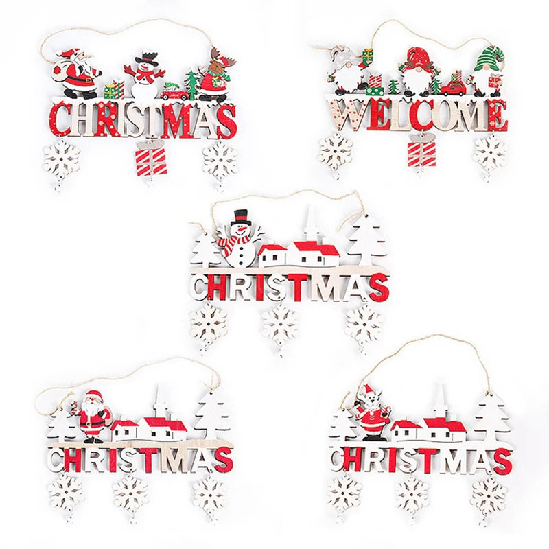 Santa Claus Gnome Wooden Christmas Hanging Ornament – Xmas Tree Decoration