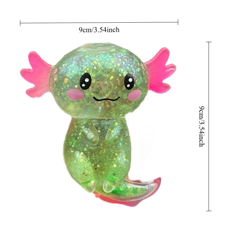 Colorful Axolotl Squishy Fidget Toy | Stretchy Stress Relief Toy