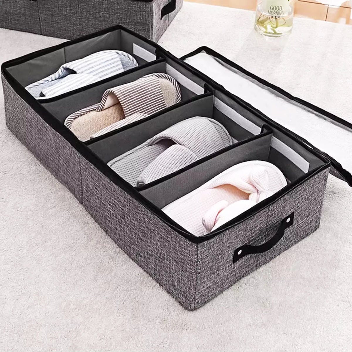 Transparent Shoe Storage Box – Space-Saving Dustproof Organizer