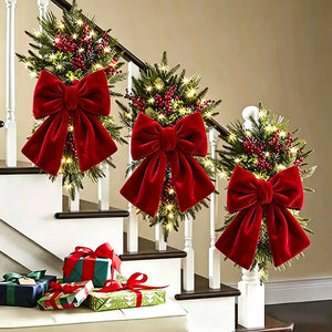 Red Velvet Christmas Bows – DIY Tree Hanging Ornaments