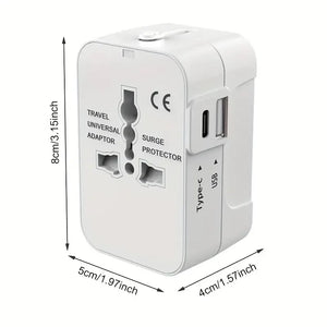 Universal Travel Adapter – EU, UK, US & AU Plug Converter