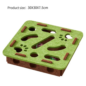SEO Title: Interactive Cat Puzzle Toy Box – Felt Maze Tunnel with Bell Ball