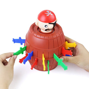 Writing  Funny Pirate Barrel Game Toy – Pop-Up Pirate Family Game