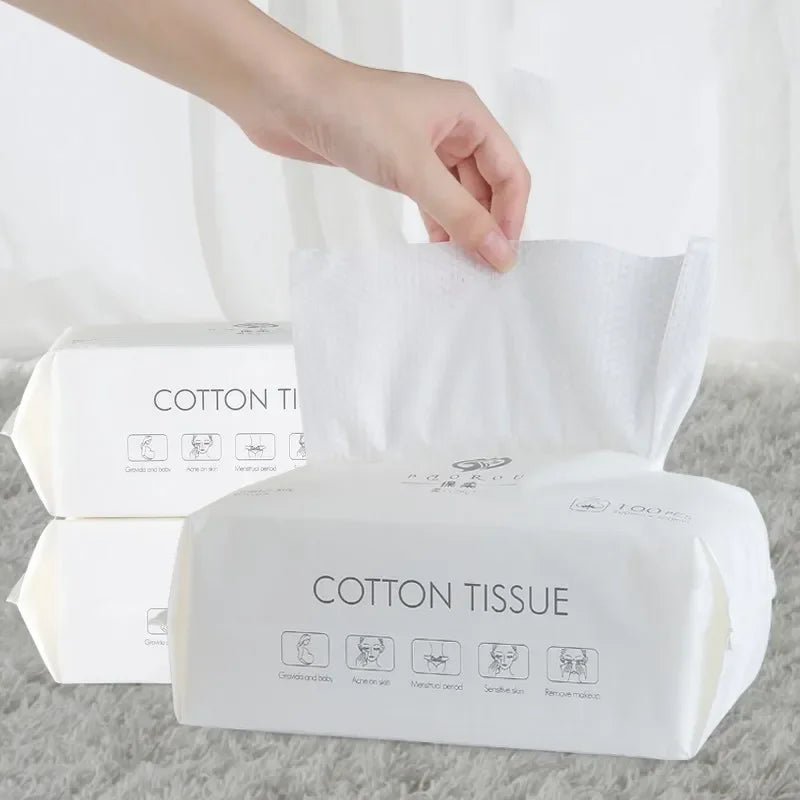 Disposable Cotton Face Towels – Soft, Absorbent, 50/100 Pcs