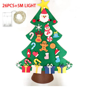 DIY Felt Christmas Tree Decoration, Santa Claus Ornaments & Kids Xmas Gifts