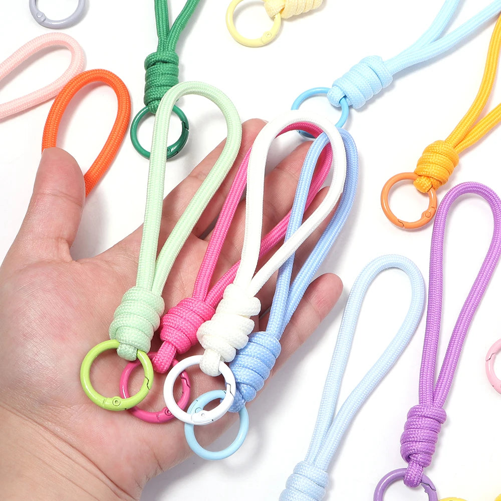 5Pcs Colorful Braided Keychain Lanyard – Anti-Lost Phone & Car Key Strap